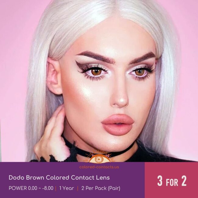 Dodo Brown Colored Contact Lens - Colored Contacts Dodo Brown Colored Contact Lens