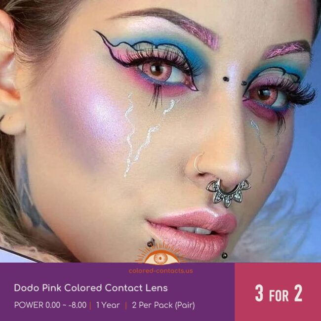 Dodo Pink Colored Contact Lens - Colored Contacts Dodo Pink Colored Contact Lens