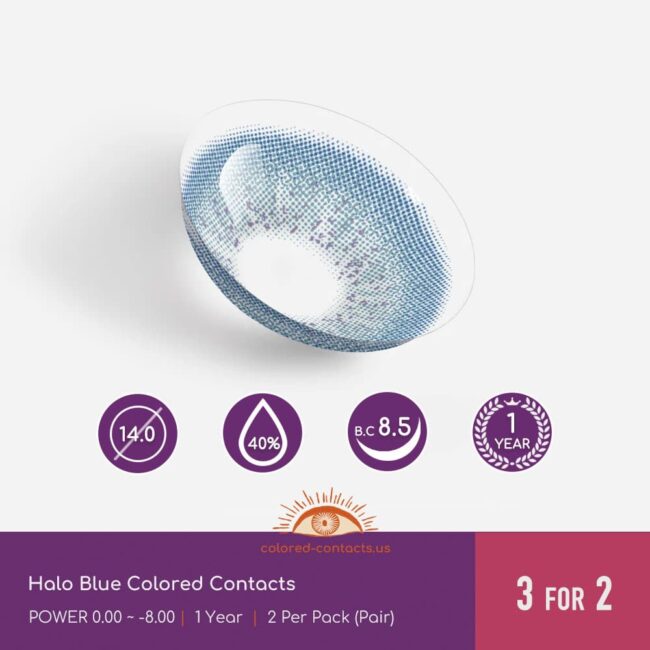 Halo Blue Colored Contacts