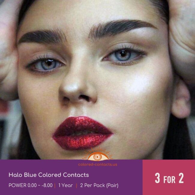 Halo Blue Colored Contacts