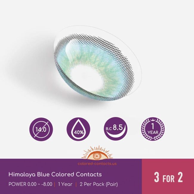Himalaya Blue Colored Contacts - Colored Contacts Himalaya Blue Colored Contacts