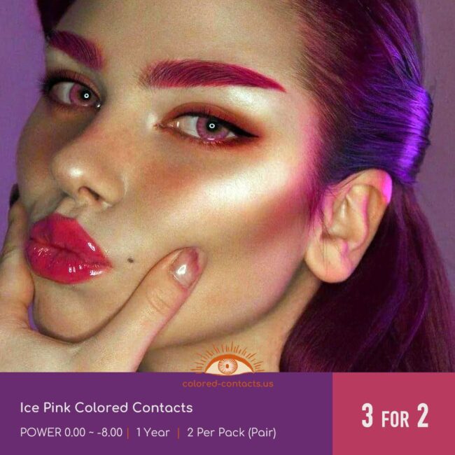 Ice Pink Colored Contacts - Colored Contacts Ice Pink Colored Contacts
