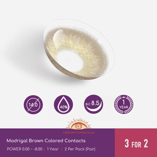 Madrigal Brown Colored Contacts - Colored Contacts Madrigal Brown Colored Contacts