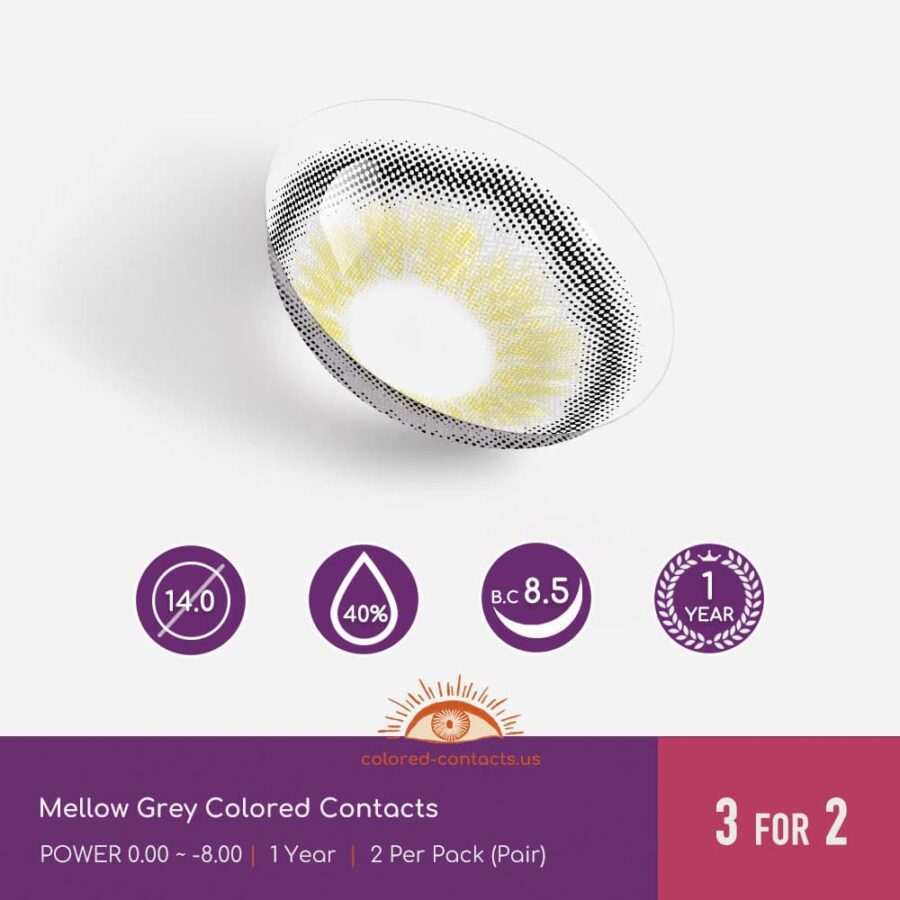 Mellow Grey Colored Contacts