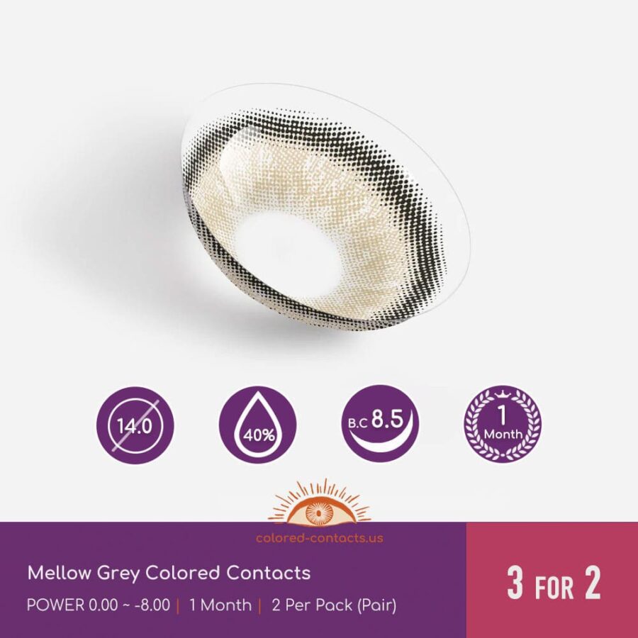 Mellow Grey Colored Contacts Monthly