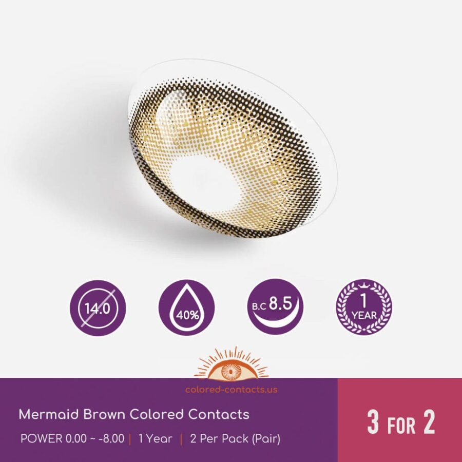 Mermaid Brown Colored Contacts