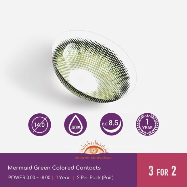 Mermaid Green Colored Contacts - Colored Contacts Mermaid Green Colored Contacts