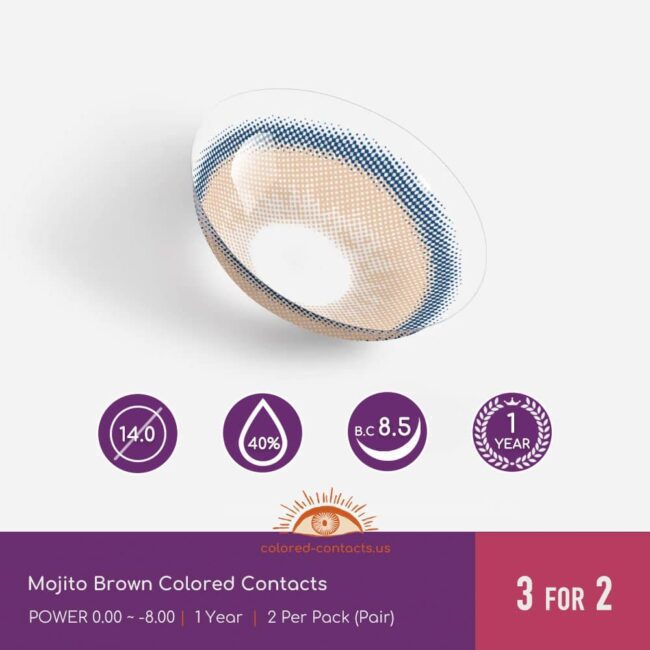 Mojito Brown Colored Contacts - Colored Contacts Mojito Brown Colored Contacts