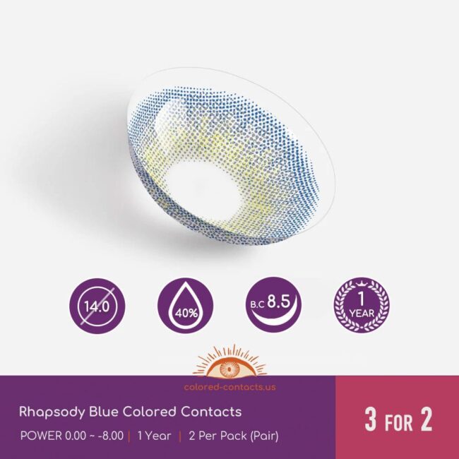 Rhapsody Blue Colored Contacts - Colored Contacts Rhapsody Blue Colored Contacts