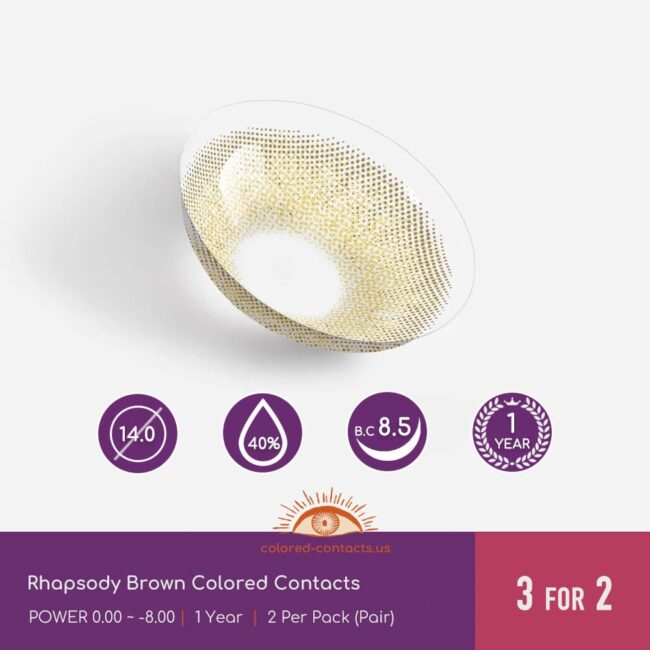 Rhapsody Brown Colored Contacts - Colored Contacts Rhapsody Brown Colored Contacts