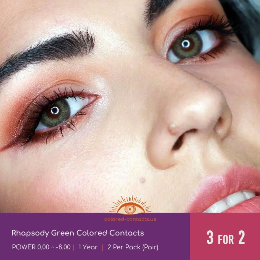 Rhapsody Green Colored Contacts