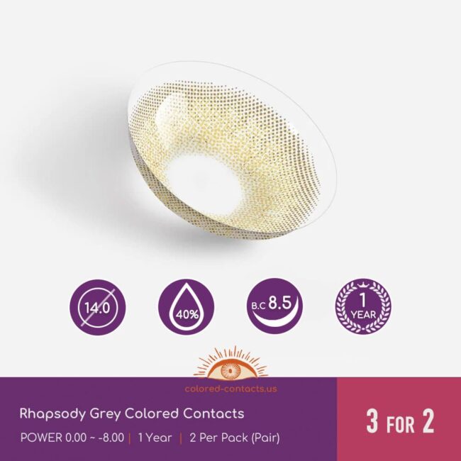 Rhapsody Grey Colored Contacts