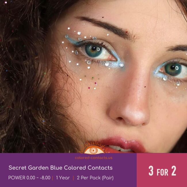 Secret Garden Blue Colored Contacts - Colored Contacts Secret Garden Blue Colored Contacts