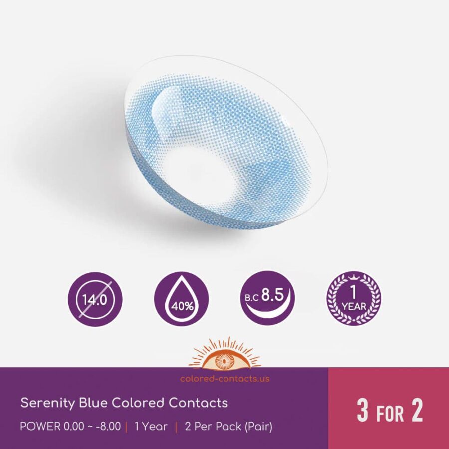 Serenity Blue Colored Contacts