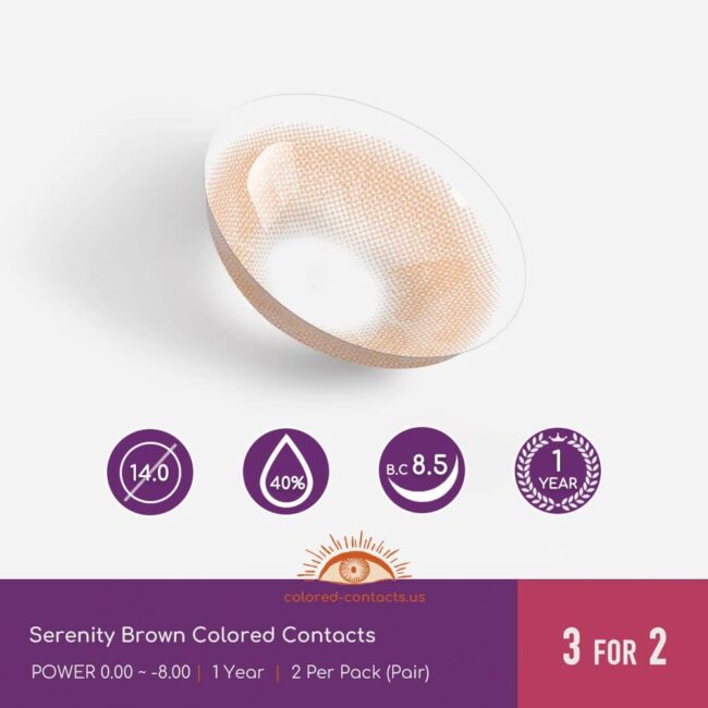Serenity Brown Colored Contacts - Colored Contacts Serenity Brown Colored Contacts