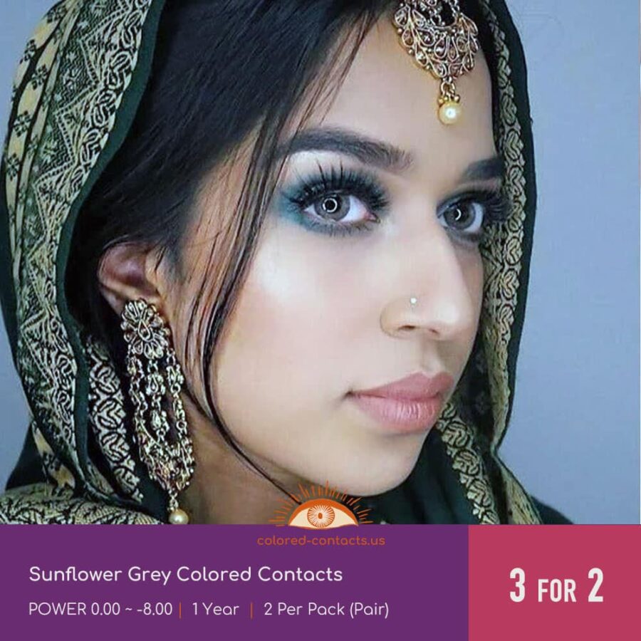 Sunflower Grey Colored Contacts