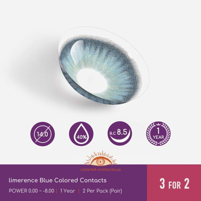 Limerence Blue Colored Contacts - Colored Contacts Limerence Blue Colored Contacts