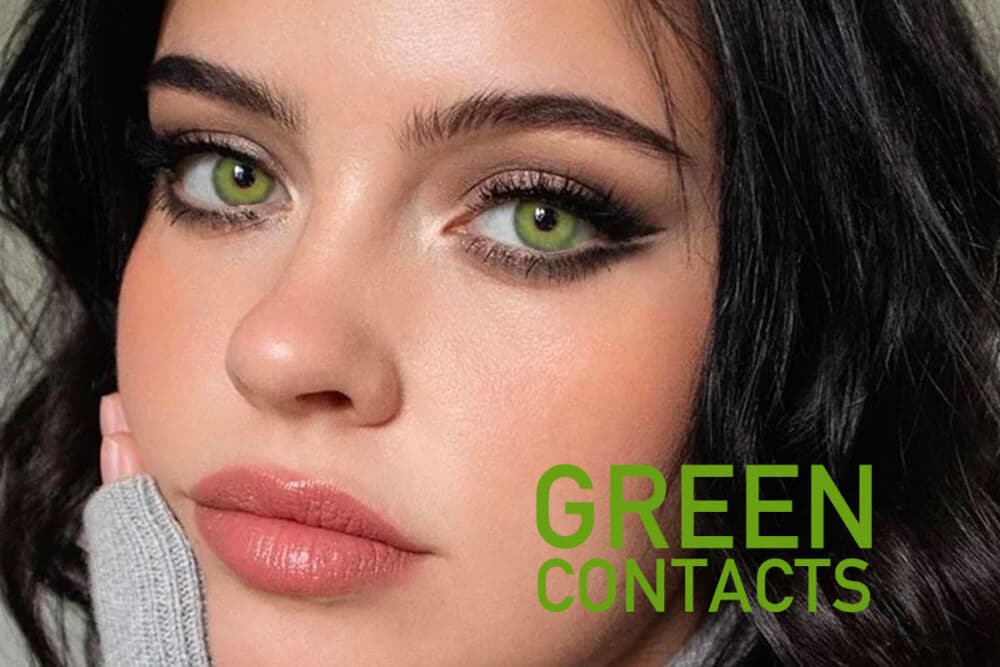 How To Achieving Beautiful Green Eyes By Green Contacts - Colored Contacts Green Contacts