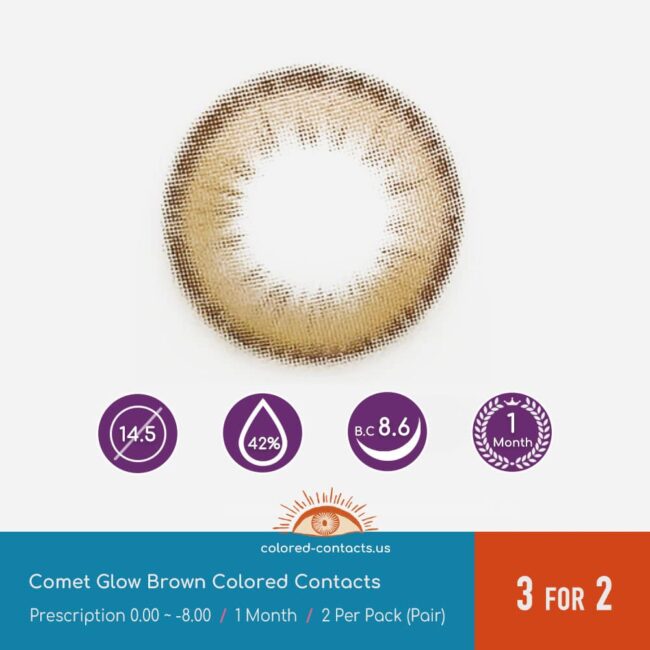 Comet Glow Brown Colored Contacts - Colored Contacts Comet Glow Brown Colored Contacts