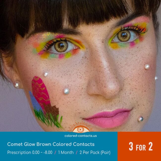 Comet Glow Brown Colored Contacts - Colored Contacts Comet Glow Brown Colored Contacts