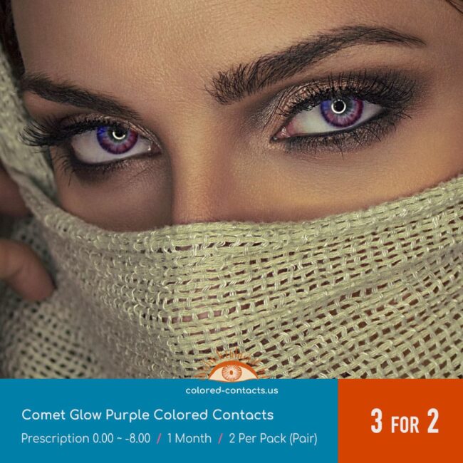 Comet Glow Purple Colored Contacts - Colored Contacts Comet Glow Purple Colored Contacts