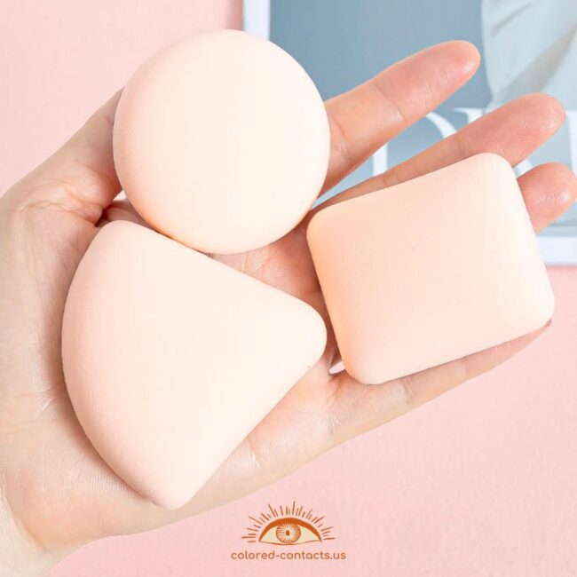 Cotton Candy Powder Puffs - Colored Contacts Cotton Candy Powder Puffs