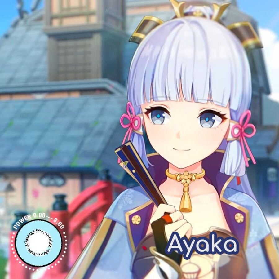 Genshin Impact Ayaka Cosplay Contact Lenses