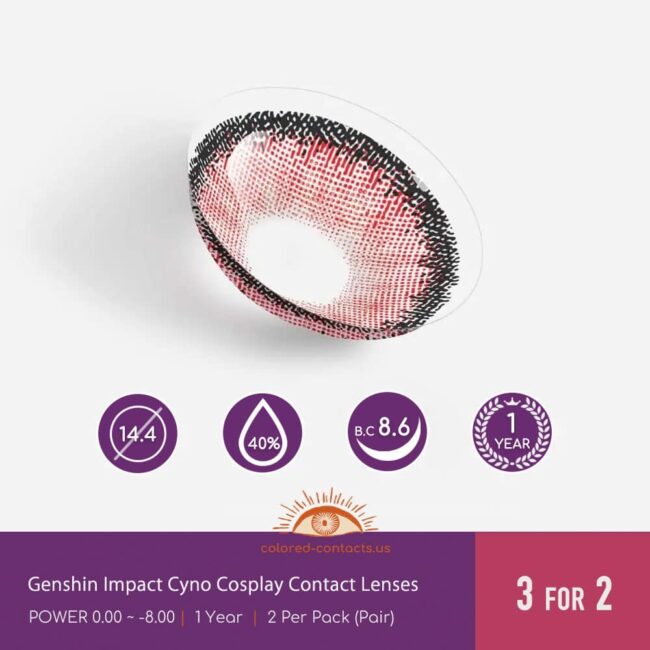 Genshin Impact Cyno Cosplay Contact Lenses