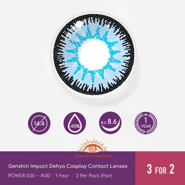 Genshin Impact Dehya Cosplay Contact Lenses - Colored Contacts Genshin Impact Dehya Cosplay Contact Lenses Premium Colored Contact Lenses