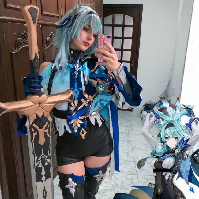 Genshin Impact Eula Cosplay Contact Lenses - Colored Contacts Genshin Impact Eula Cosplay Contact Lenses