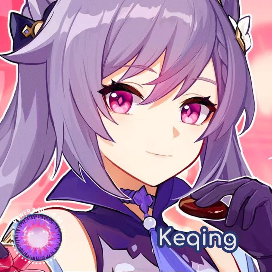 Genshin Impact Keqing Cosplay Contact Lenses