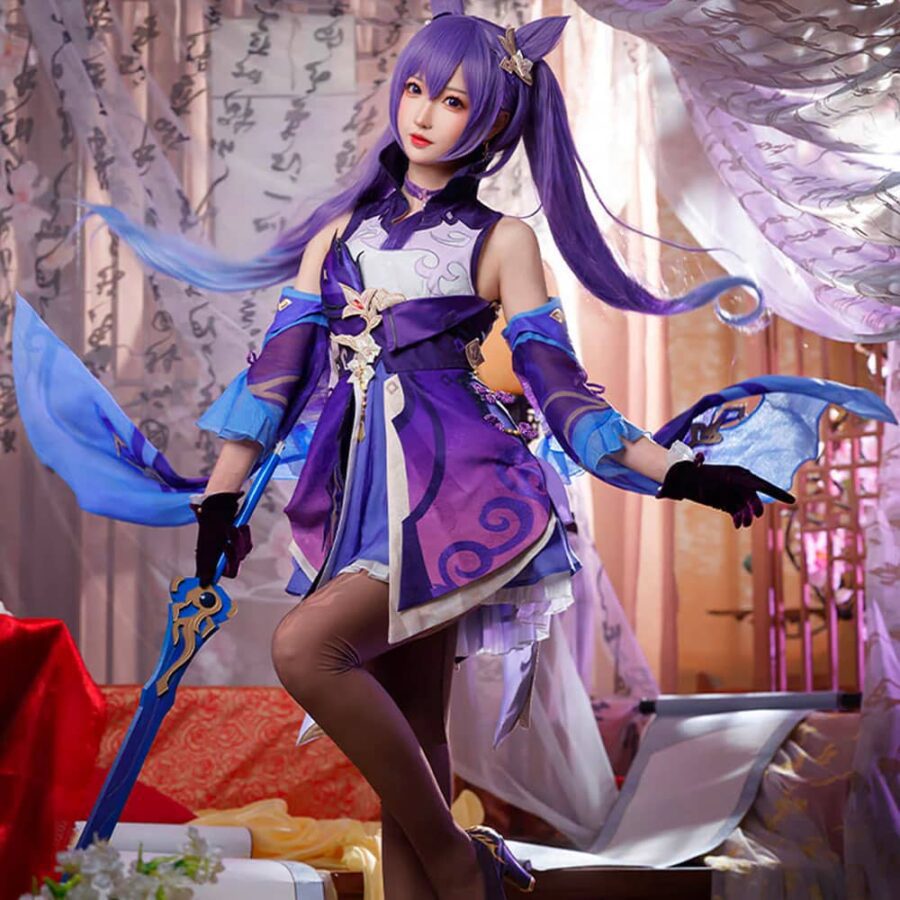Genshin Impact Keqing Cosplay Contact Lenses