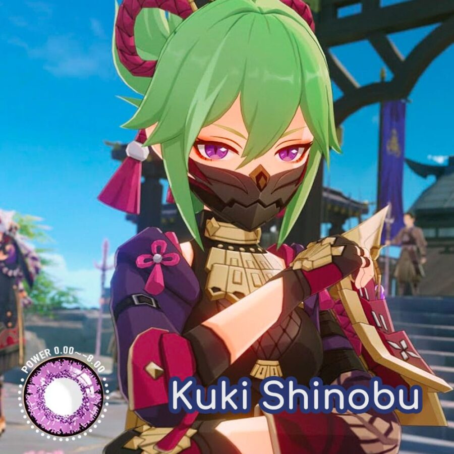 Genshin Impact Kuki Shinobu Cosplay Contact Lenses