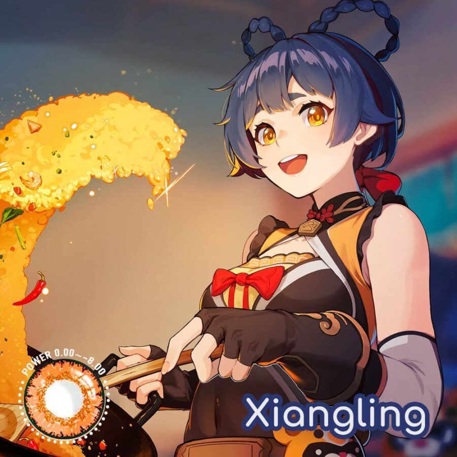 Genshin Impact Xiangling Cosplay Contact Lenses