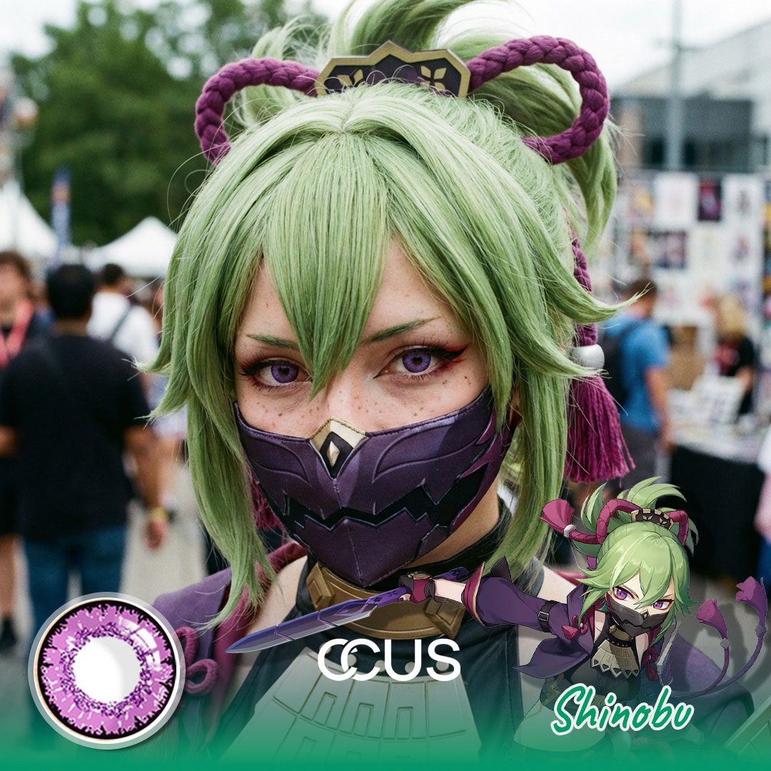 Genshin Impact Kuki Shinobu Cosplay Contact Lenses - Ccus Eyewear | Premium Colored Contacts Genshin Impact Kuki Shinobu Cosplay Contact Lenses