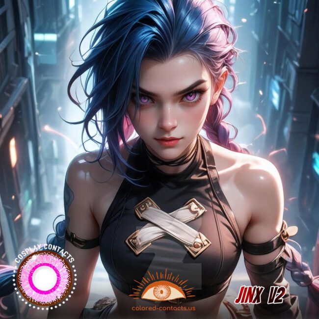 Jinx Cosplay Contact Lenses - Colored Contacts Jinx Cosplay Contact Lenses Premium Colored Contact Lenses
