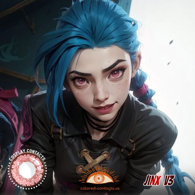 Jinx Cosplay Contact Lenses - Colored Contacts Jinx Cosplay Contact Lenses Premium Colored Contact Lenses