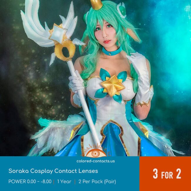 Soraka Cosplay Contact Lenses - Colored Contacts Soraka Cosplay Contact Lenses