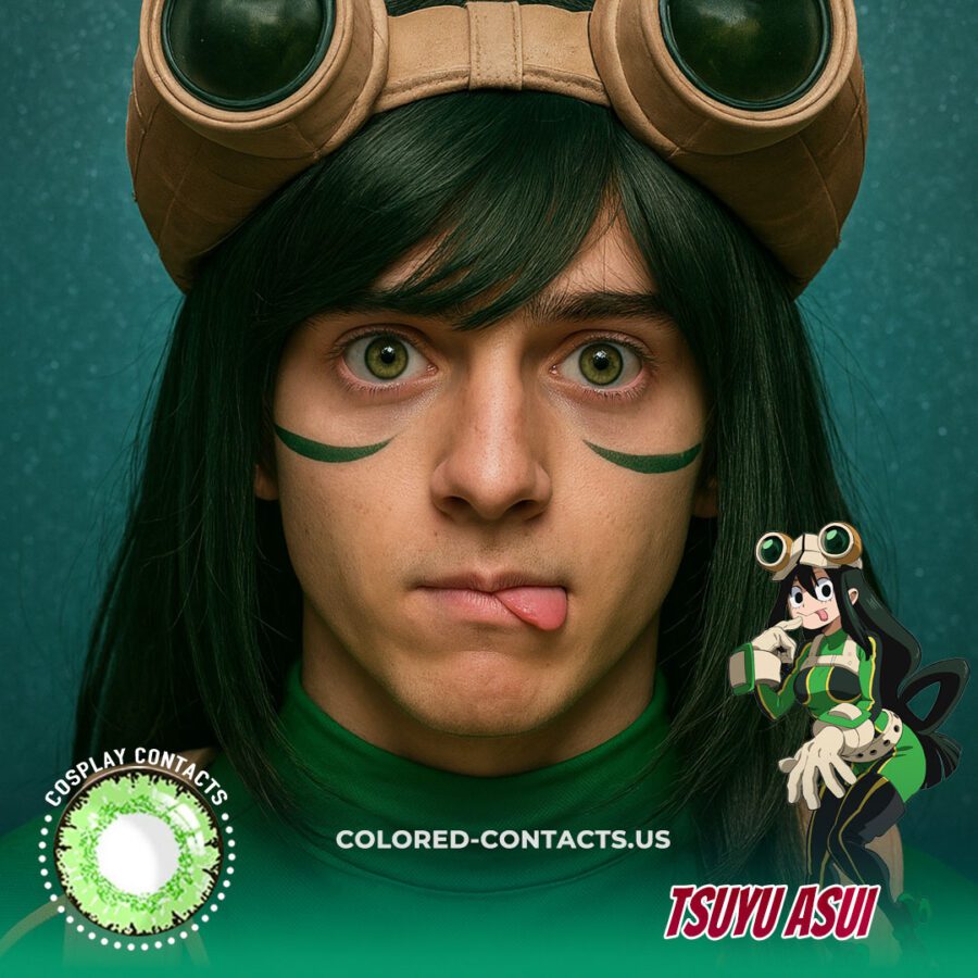 Tsuyu Asui Cosplay Contact Lenses