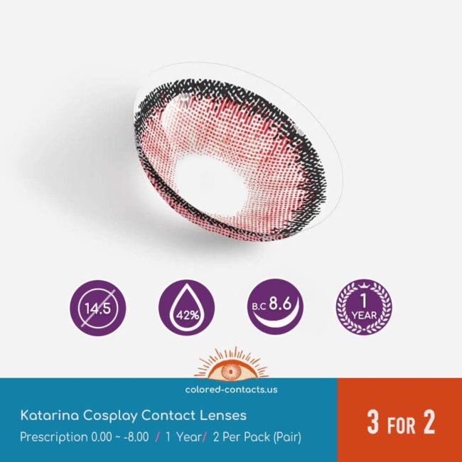 Katarina Cosplay Contact Lenses - Colored Contacts Katarina Cosplay Contact Lenses