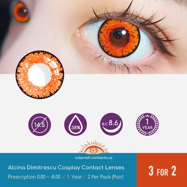 Alcina Dimitrescu Cosplay Contact Lenses - Colored Contacts Alcina Dimitrescu Cosplay Contact Lenses