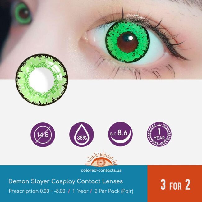 Demon Slayer Inosuke Hashibira Cosplay Contact Lenses - Colored Contacts Demon Slayer : Inosuke Hashibira Cosplay Contact Lenses