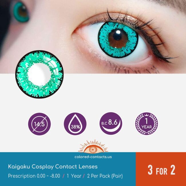 Demon Slayer Kaigaku Cosplay Contact Lenses - Colored Contacts Demon Slayer Kaigaku Cosplay Contact Lenses