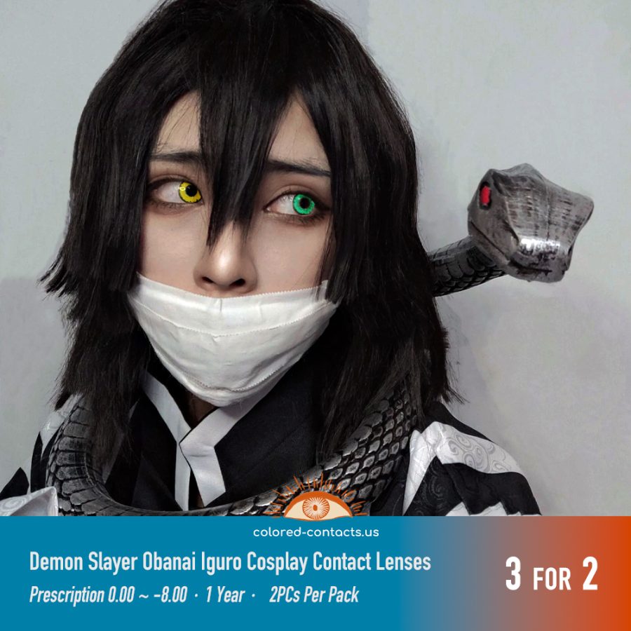 Demon Slayer Obanai Iguro Cosplay Contact Lenses - Image 4