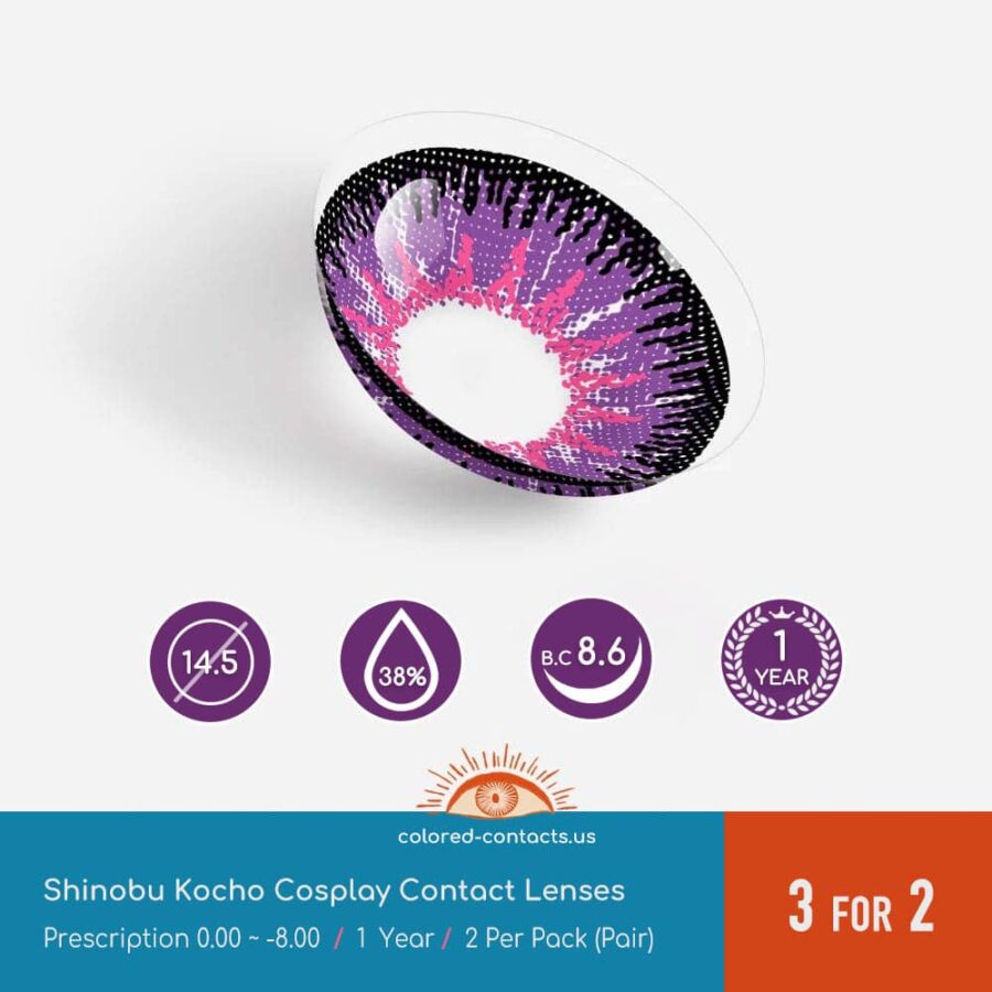 Demon Slayer Shinobu Kocho Cosplay Contact Lenses