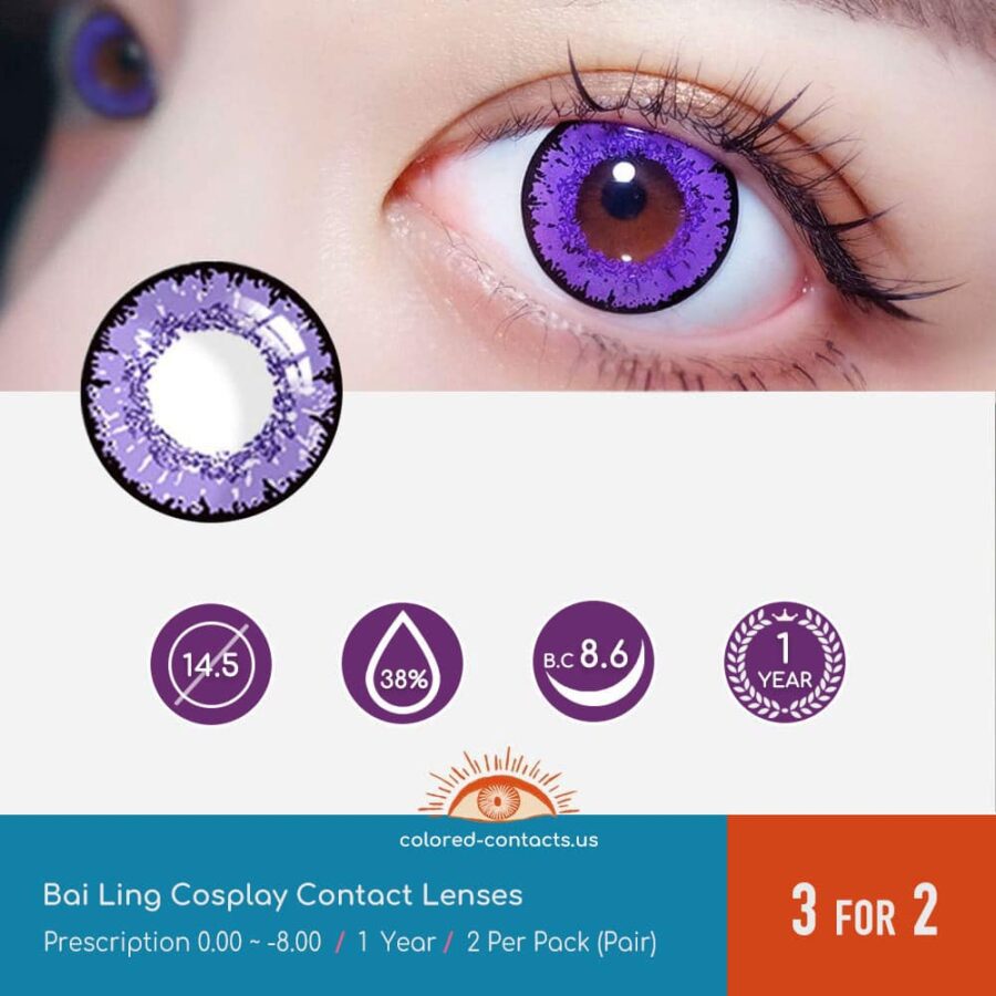 Tower Of Fantasy : Bai Ling Cosplay Contact Lenses