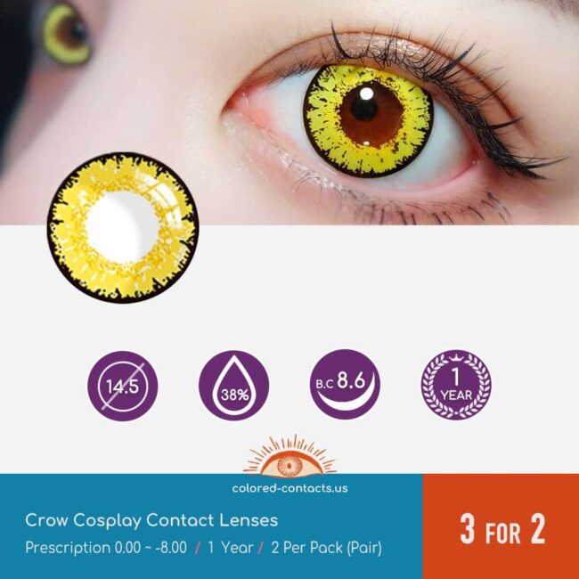 Tower Of Fantasy : Crow Cosplay Contact Lenses - Colored Contacts Tower Of Fantasy : Crow Cosplay Contact Lenses