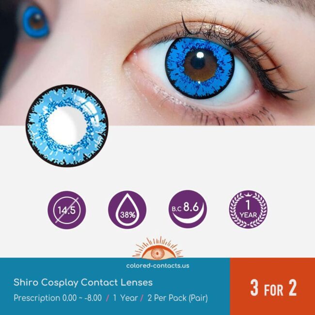 Tower Of Fantasy : Shiro Cosplay Contact Lenses - Colored Contacts Tower Of Fantasy : Shiro Cosplay Contact Lenses
