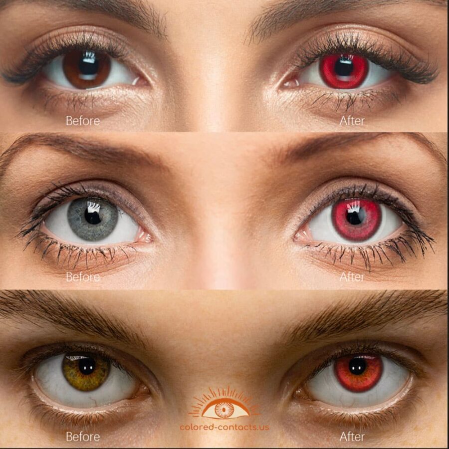 Bloody Mary Red Colored Contact Lenses - Image 4