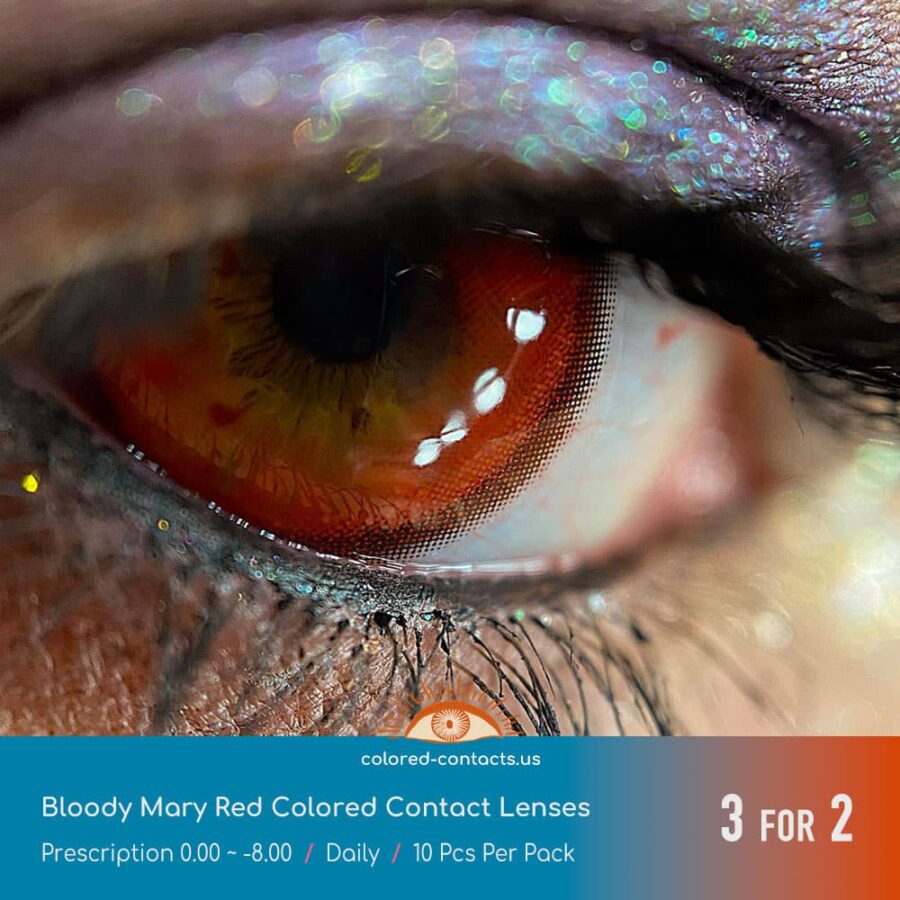 Bloody Mary Red Colored Contact Lenses - Image 6